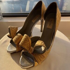 Valentino Raffia Sandals